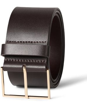 Amazon Essentials Wide Leather Waist Belt - Black