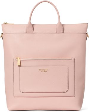 Kate Spade Walker Pebbled Leather Convertible Backpack - Pink