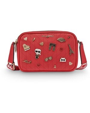 Karl Lagerfeld Paris Maybelle Choupette Crossbody - Red