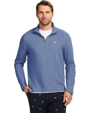 Izod Performance Comfort Quarter Zip Long Sleeve Shirt - Blue