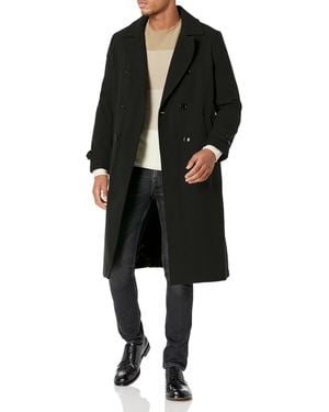 London Fog Classic Wool Blend Topcoat - Black