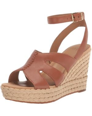 UGG Careena Leather Wedge Pumps - Brown