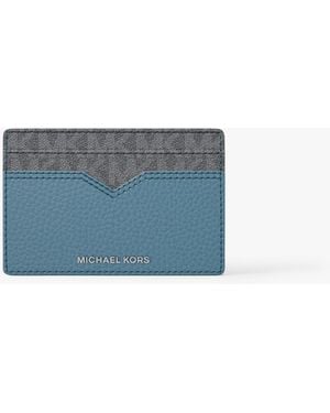 Michael Kors Hudson Notched Money Clip Card Case - Blue