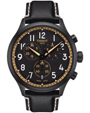 Tissot Chrono Xl Vintage Watch T1166173605202 Leather - Black