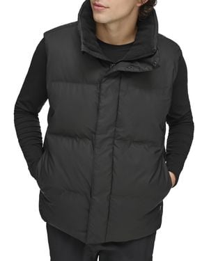 DKNY Quilted Tech Hooded Puffer - Black