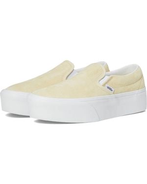Vans , S, Classic Slip-on Stackform, Nubuck Lemon Icing, 9, Medium - White