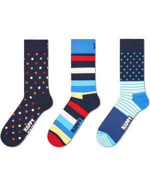 Happy Socks 3-pack Graphics Socks - Blue
