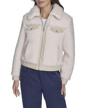 Levi's Sherpa Bomber With Quilted Lining - Gray
