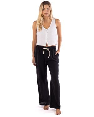 Rip Curl Cotton Crepe Poplin Beach Pants – Smocked - Blue