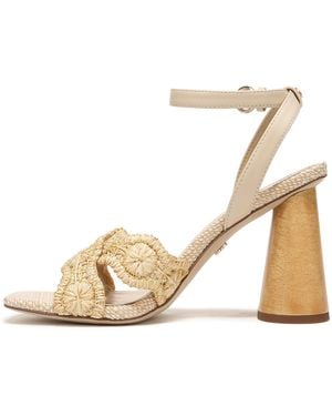 Sam Edelman Kacie Heeled Sandal Natural/summer Sand 10.5 Medium - White