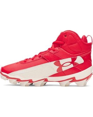 Under Armour Harper 10 Rm Baseball Cleats, - Red