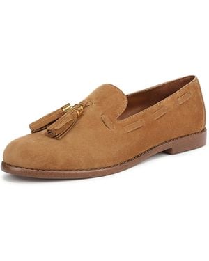 Franco Sarto Hartlie Loafer Warm Camel Brown Suede 9.5 M