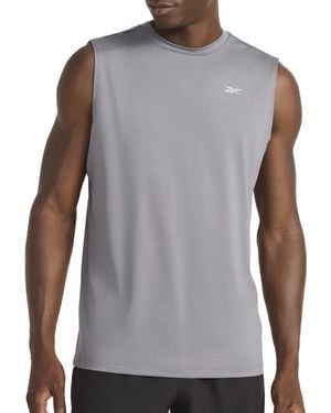 Reebok 's Gains Muscle Performance Crewneck Tank Top - Gray