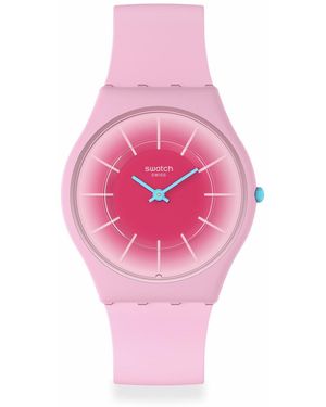 Swatch Skin Classic Biosourced Watch Casual Plastic Pink Quartz Waterproof Radiantly Pink