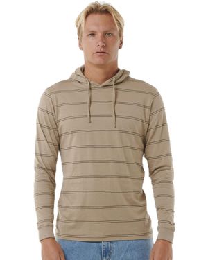 Rip Curl Striped Hooded Tee Shirt - Multicolor