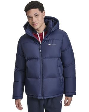 Champion Heavy Weight Puffer With Adjustable Hood - Blue