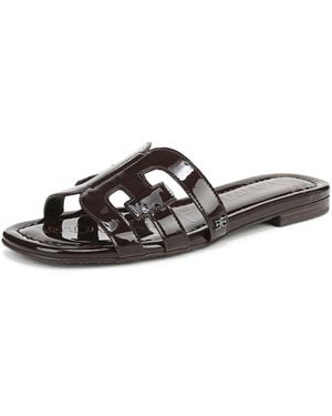 Sam Edelman Bay Flat Sandal Rich Chocolate - Black