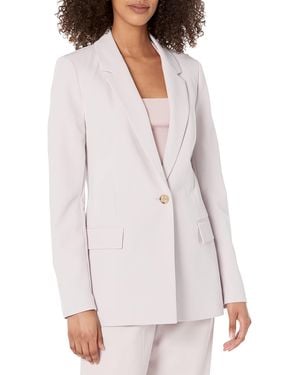 The Drop Blake Long Blazer - White