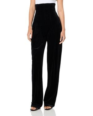 Norma Kamali High Waist Tailored Pleat Pant - Black