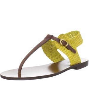 Studio Pollini Woven Thong 2 - Yellow