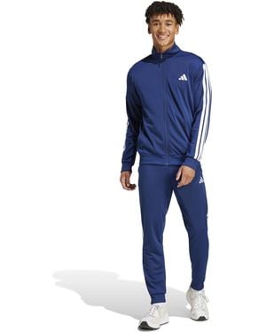 adidas Basic 3-stripes Tricot Track Suit - Blue