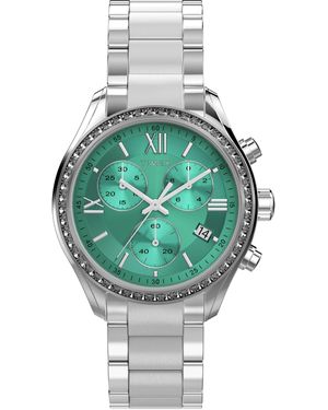 Timex Silver-tone Bracelet Blue Dial Silver-tone - Green
