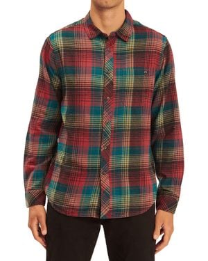 Billabong Classic Long Sleeve Flannel Shirt Hemd mit Button-Down-Kragen - Mehrfarbig