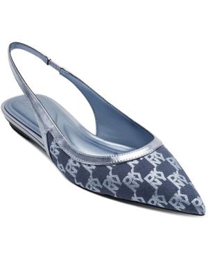 DKNY Millbury Slingback Pointed Toe Ballet Flat Pump - Blue