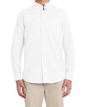 Nautica S School Uniform Long Sleeve Performance Oxford Button-down Button Down Shirt - Blue