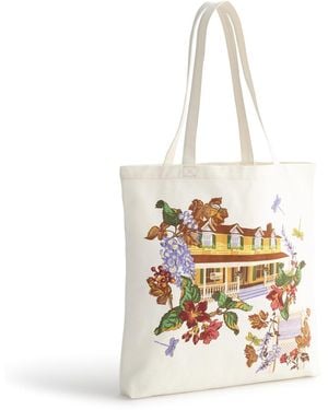 Vera Bradley Cotton Woodlark Tote Bag - White