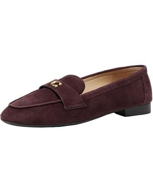 COACH Sculpted C Loafer In Suede - Brown