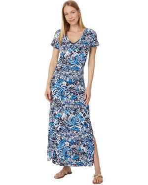 Lilly Pulitzer Etta Short Sleeve Maxi Dress - Blue