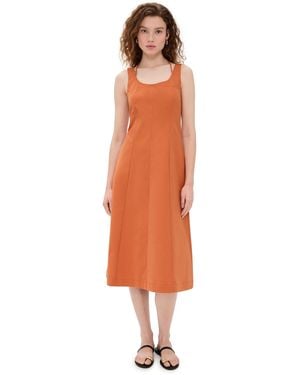 Vince S Seamed Tank Dress - Orange