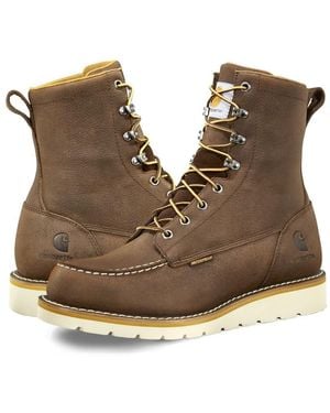 Carhartt Wp Soft Toe 8" Lace-up Wedge Work Boot Moc Dark Brown 14 D