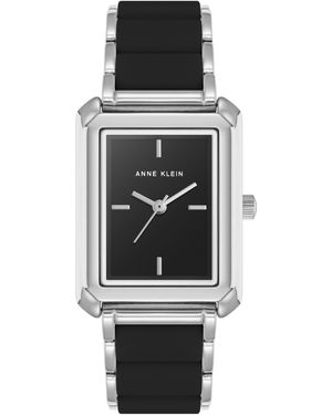 Anne Klein Silicone Bracelet Watch - Black