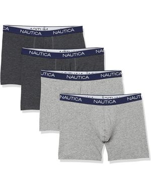 Nautica 4 Pack Heather Stretch Boxer Briefs - Gray