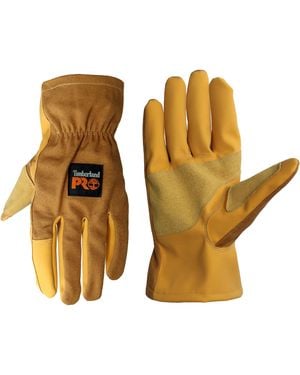 Timberland Cotton Canvas Back Hand - Synthetic Leather Palm - Reinforced Palm And Thumb - Abrasion Resistant - Machine - Yellow