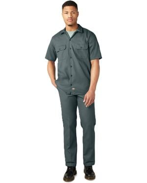 Dickies Big & Tall Short Sleeve Work Shirt - Blue