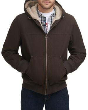 Levi's Washed Cotton Workwear Sherpa Hoody Bomber - Black