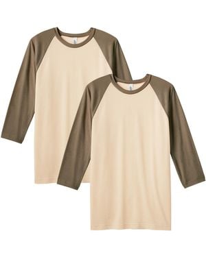American Apparel Cvc Raglan T-shirt - Natural