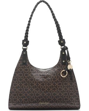 Calvin Klein Shelly Novelty Satchel - Gray