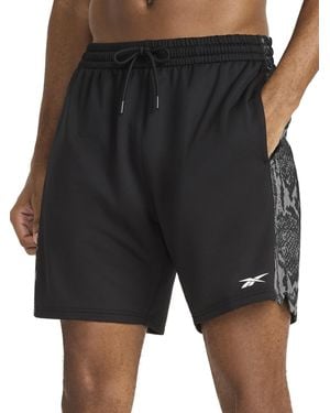 Reebok 's Id Train Knit Blocked Snake 7" Short - Black