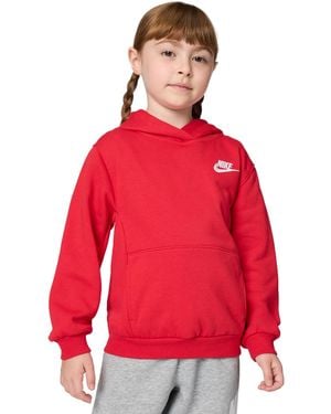 Nike Club Fleece Pullover Hoodie - Red