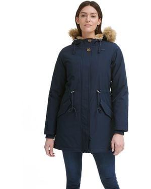 Levi's Faux Fur Lined Hooded Parka Jacket - Black