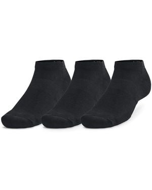 Under Armour Adult Training Cotton Low Socks 3 Pack, - Black