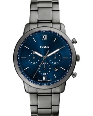 Fossil Neutra Chronograph Smoke Stainless Steel Watch - Blue