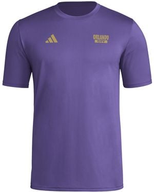 adidas Standard Local Warp Pre-game Short Sleeve T-shirt - Purple