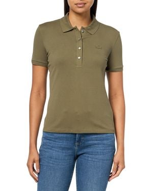Lacoste L.12.d Slim Fit Stretch Mini Piqué Polo Shirt - Green