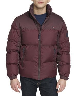 Tommy Hilfiger Mixed-media Puffer Jacket - Red