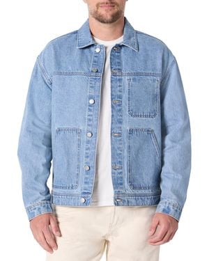 Amazon Essentials Rigid Denim Relaxed-fit Utility Jacket - Blue